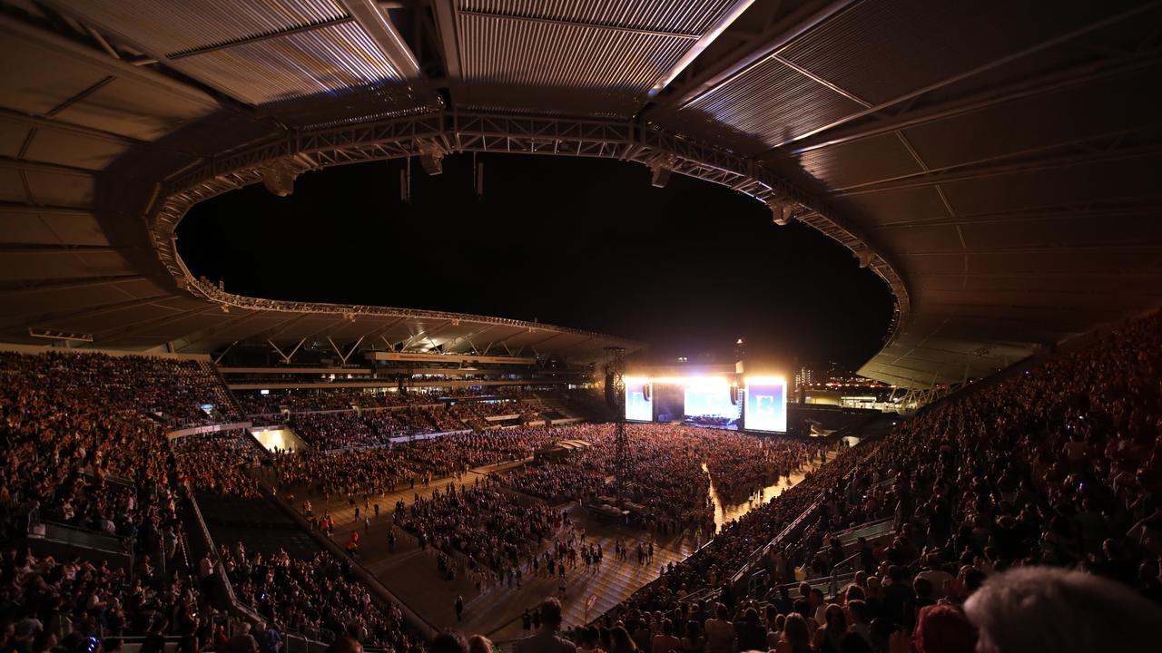 Elton John performed at Queensland Country Bank Stadium in Townsville. Photo: D. Spencer