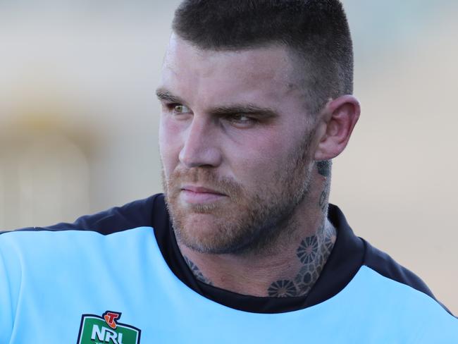 Cronulla sharks trained against Wigan at Shark Park this evening. Pictured is Josh Dugan. Picture: David Swift.