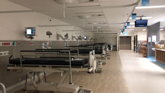 Beds in the Emergency department at Northern Beaches Hospital. Picture: Julie Cross.