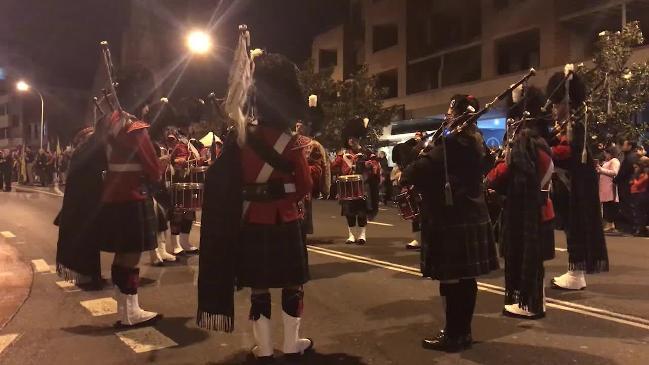 Anzac Day dawn service march in Paramatta