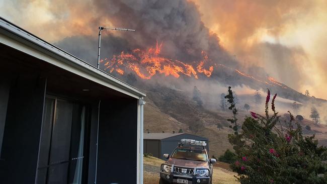 Fire burning in the hinterland. Picture: AAP Image/Supplied by Aleksandar Romanov.