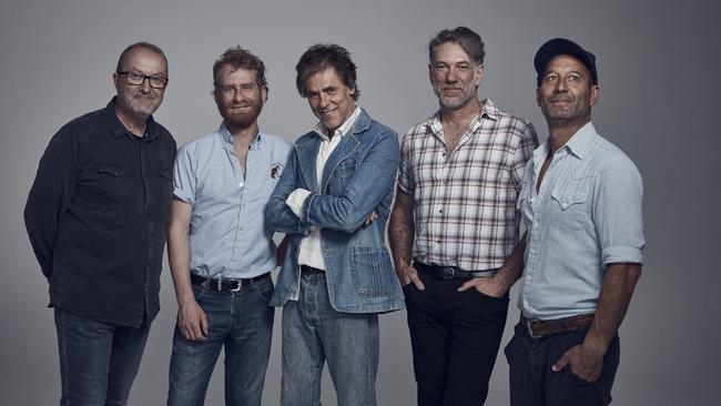 Australian alt-country band The Whitlams Black Stump. L-R: Rod McCormack, Ollie Thorpe, Tim Freedman, Matt Fell and Terepai Richmond.