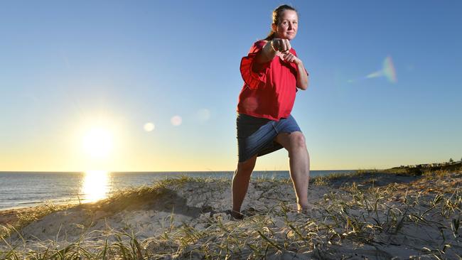 Sarah Ayles back home at Grange after her stint in Australian Survivor. Picture: AAP / Keryn Stevens