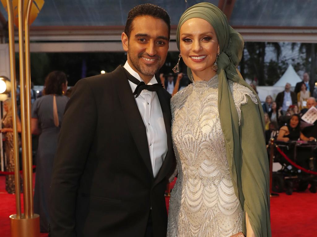 Waleed Aly and Susan Carland at the 2018 Logie Awards at The Star Casino.