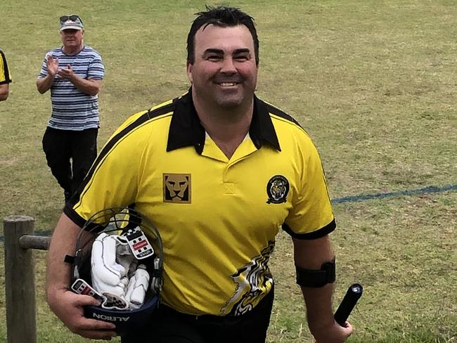 Seaford Tigers captain David James after making 116 not out.