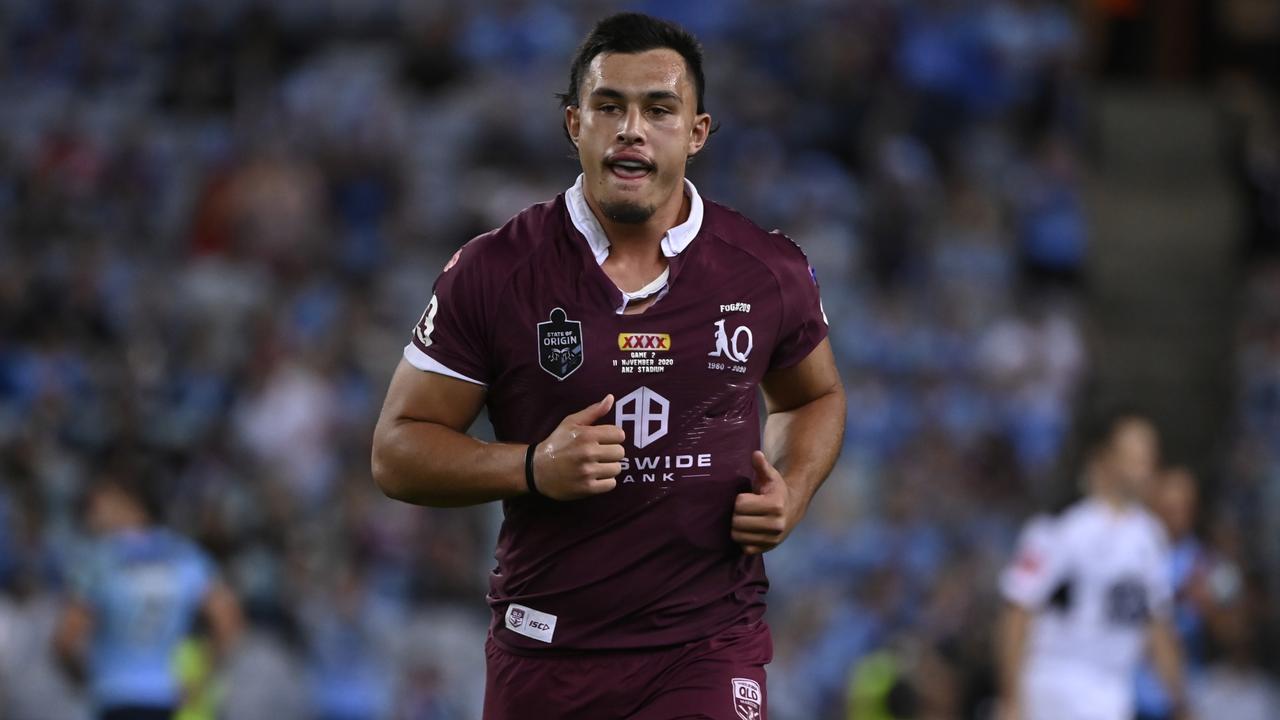 2020 SOO Round 02 - New South Wales v Queensland, ANZ Stadium, 2020-11-11. Tino Fa`asuamaleaui, Digital image by Grant Trouville Ã¯Â¿Â½ NRL Photos