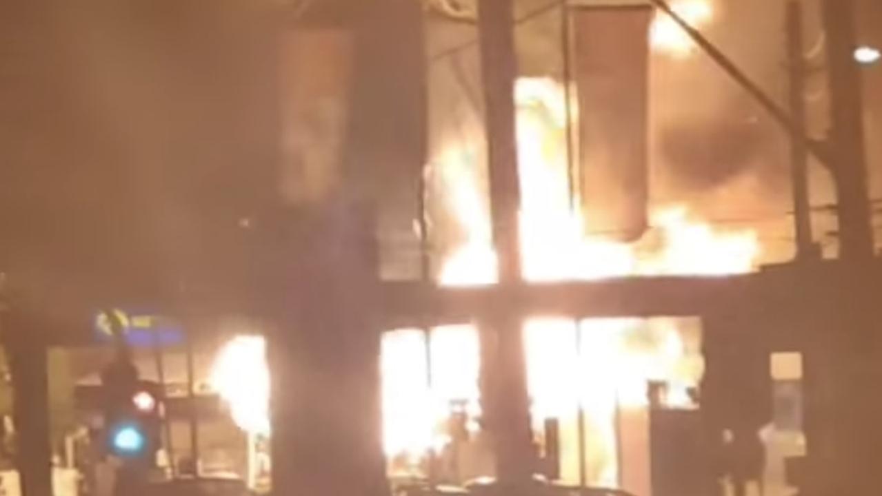 Terrifying scene at petrol station fire