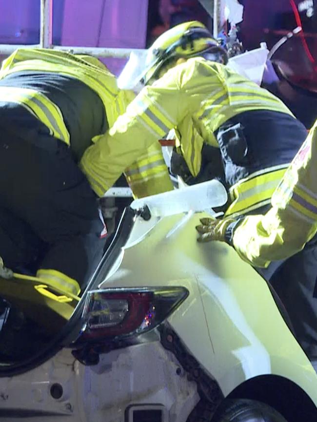 A teenager died in a two-vehicle crash in Greenacre. Picture: TNV