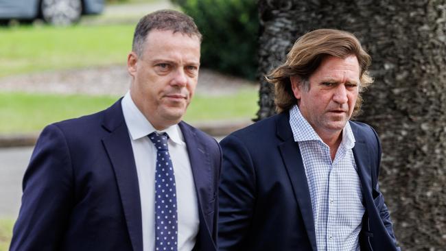 Des Hasler arrives at the inquest, which has adjourned until late March. Picture: NCA NewsWire/David Swift