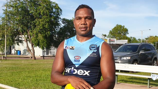 Darwin Buffalo Ishmael Palmer is carrying on a family tradition that began with his dad, the multi talented Daniel Palmer, in the 1980s and '90s. Picture: GREY MORRIS