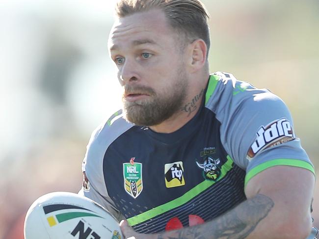 MUDGEE, AUSTRALIA - MAY 20:  Blake Austin of the Raiders in action during the round 11 NRL match between the St George Illawarra Dragons and the Canberra Raiders at Glen Willow Sporting Complex on May 20, 2018 in Mudgee, Australia.  (Photo by Mark Metcalfe/Getty Images)