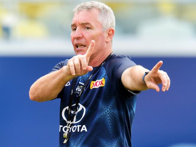 NRL; North Queensland Cowboys training at Queensland Country Bank Stadium. Head Coach Paul Green . Picture: Alix Sweeney