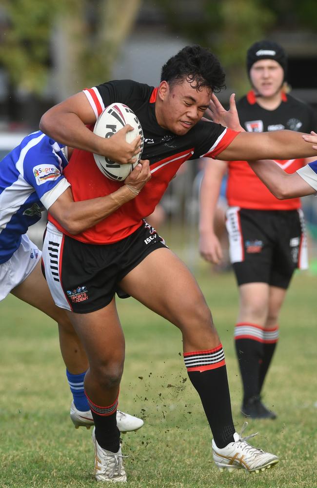 Cowboys' Challenge 2023. Ignatius Park College against Kirwan High at Kirwan High. Kirwan's Eneliko Savelio. Picture: Evan Morgan