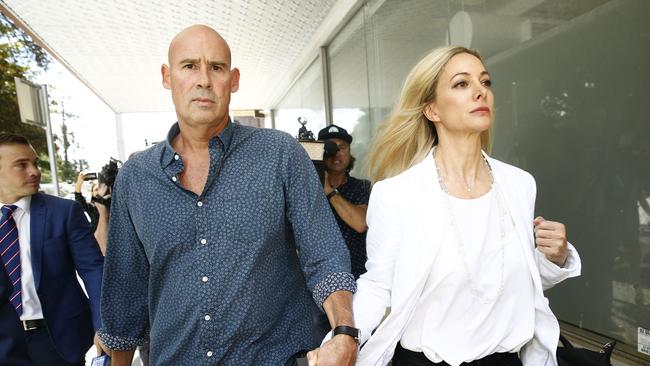 Daniels’ parents outside court. Picture: John Appleyard