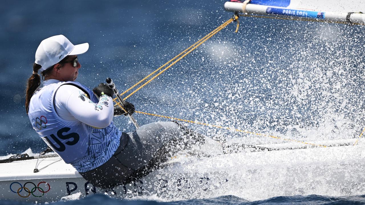 Zoe Thomson during a training session out form the Marseille Marina. Picture: Clive Mason/Getty Images