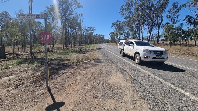 Burnett Hwy at Sandy Ridges near the scene of a fatal rollover, August 28, 2021. Picture: Holly Cormack