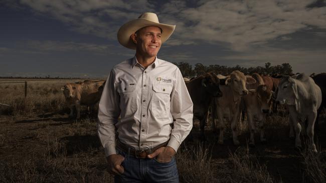 Mick Hewitt, on Pegunny Station in central Queensland, operates the Hewitt beef operation which is backed by Canada’s PSP Investments. Picture: Glenn Hunt