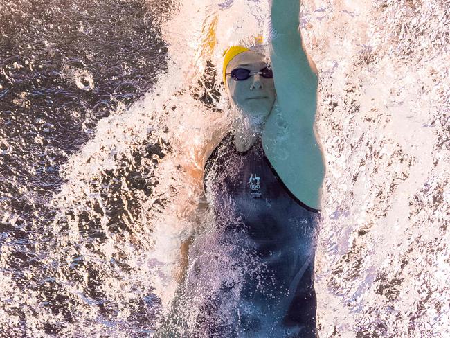 Australia’s Cate Campbell was apparently swimming against the current in the 50m final.