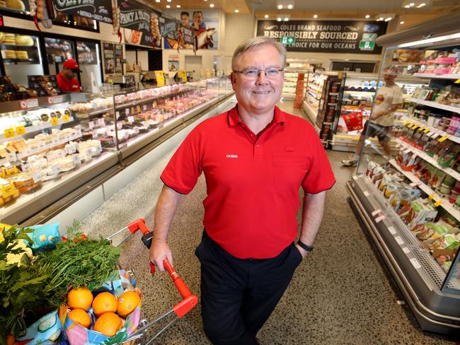 16/04/2019 Coles CEO Steve Cain at the Coles Camberwell store. picture : David Geraghty / The Australian.