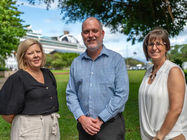 Jo-Anne Bell, Paul Doyle and Jacinta Caraballo Picture Emily Barker.