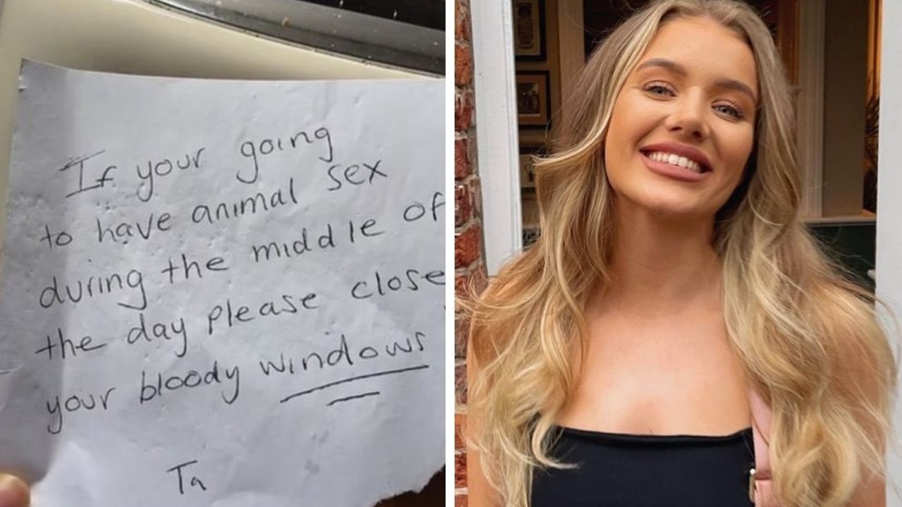 Neighbour delivers shock note over womans sex act | Video