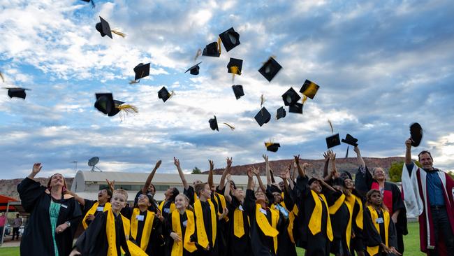 Central Australian schools celebrating graduation from the Children's University program. Picture: James Tudor