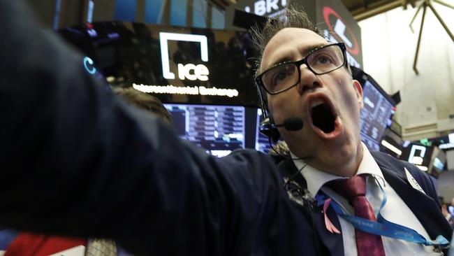 Wall Street traders were caught by another last minute drop.  Picture: AP