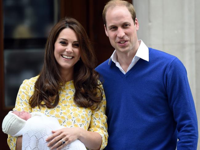 Catherine Duchess of Cambridge and Prince William with baby Charlotte. Picture: Anwar Hussein/WireImage