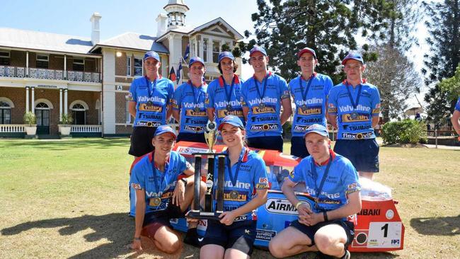 TECH CHAMPS: Team members from St Mary's College "Cranky" claimed the Overall HPV Champions at the Fraser Coast Technology Challenge, in 2018. Picture: Blake Antrobus