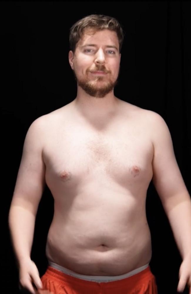 Jimmy Donaldson, known best as MrBeast on YouTube, said he’d become ‘obese’. Picture: Twitter/MrBeast