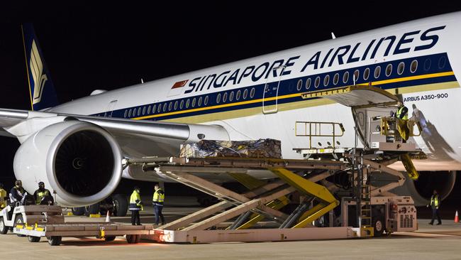 The Whitsunday Regional Council will debate applying for a grant that will allow it to investigate international freight export routes using Singapore Airlines via Wellcamp Airport. Picture: Kevin Farmer