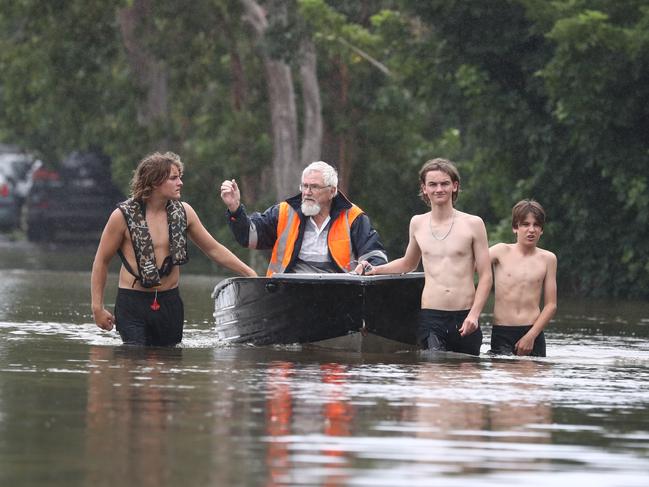 Flooding is seen in Chinderah, Northern NSW, Tuesday, March 1, 2022. More severe weather is expected along the NSW coast. (AAP Image/Jason O'Brien) NO ARCHIVING