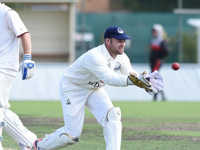 Tim Ludeman had a memorable day for Geelong on Sunday. Picture: Josie Hayden