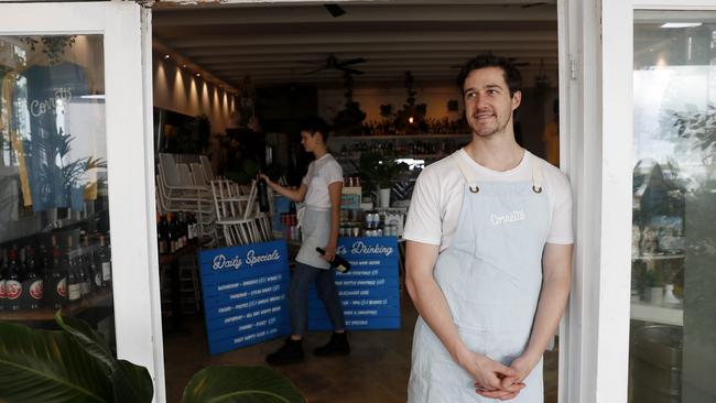 Kurtis Bosley at his restaurant Corretto in Dee Why. Picture: Nikki Short