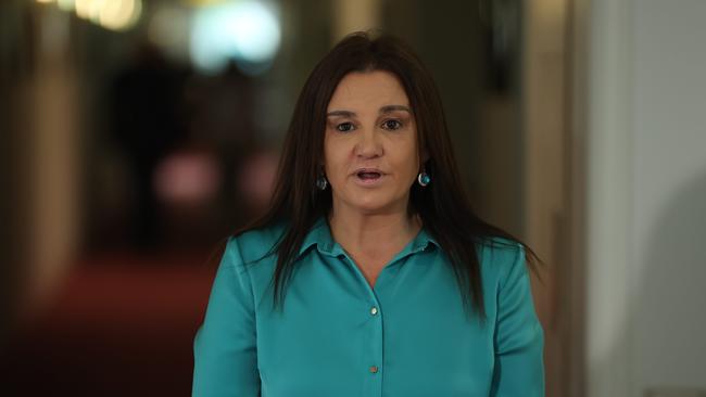 Senator Jacqui Lambie spoke to the media at a morning press conference in Parliament House, Canberra. Picture: NCA NewsWire / Gary Ramage