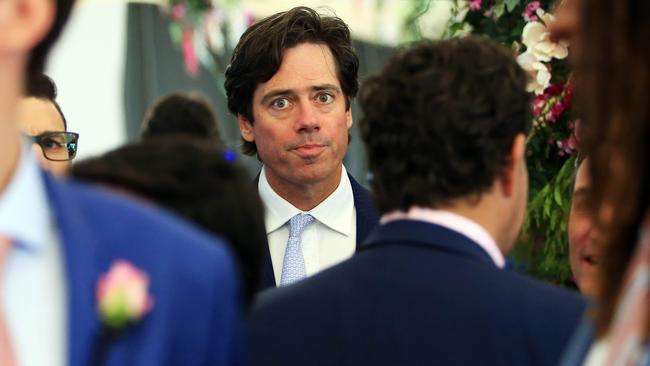 Gillon McLachlan has pledged to save footy in Tasmania. Picture: Aaron Francis.