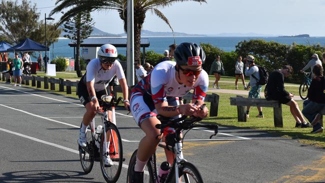 Athletes at the Sunshine Coast Ironman 70.3 2023.