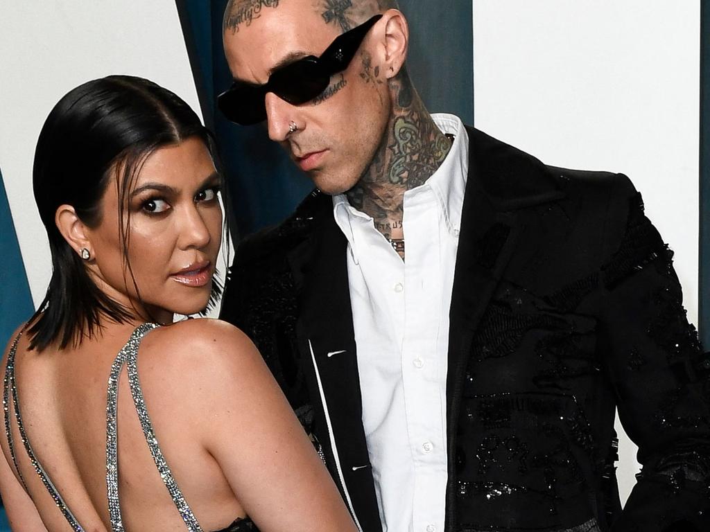 Kourtney and Travis. Picture: Patrick T. FALLON / AFP