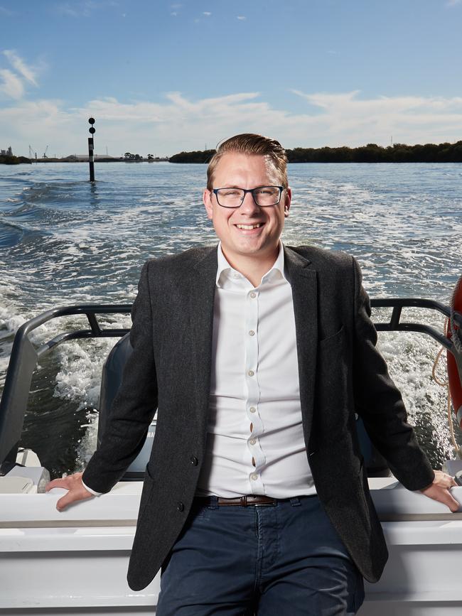 Stephan Knoll has dropped speed limits for boats in the Adelaide Dolphins Sanctuary, to protect the Port River dolphins. Picture: Matt Loxton