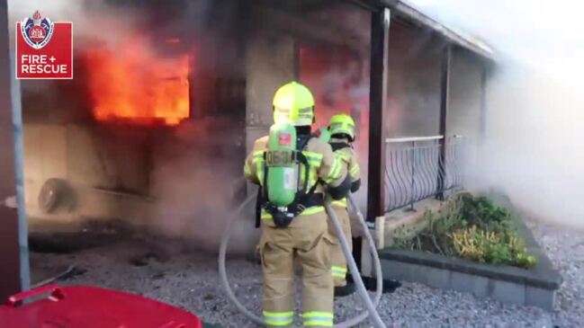 Watch: Firefighters battle blaze in Doonside