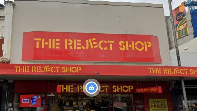 The incident happened at the Reject Shop on Puckle St, Moonee Ponds. Picture: Google