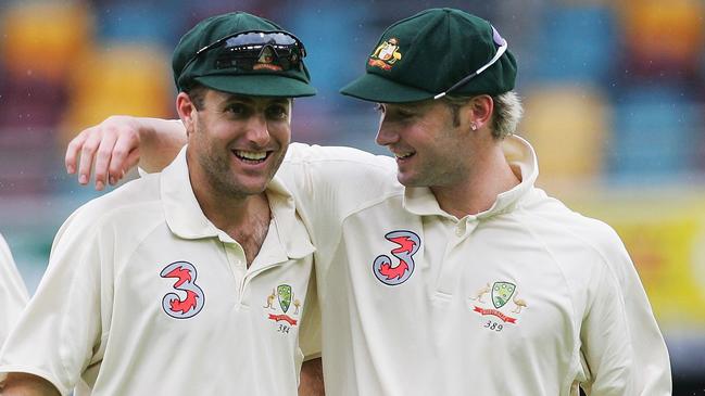 Simon Katich and Michael Clarke in better times.