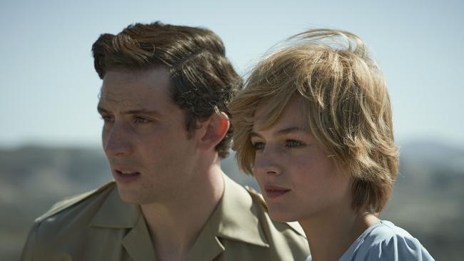 Josh O’Connor as Charles and Emma Corrin as Diana in The Crown.