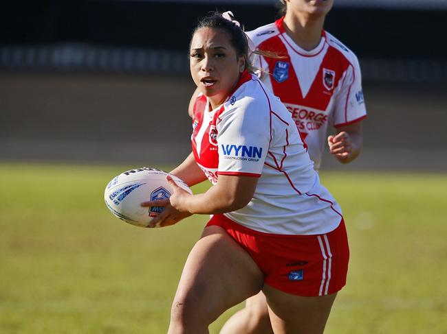 Alafou Fatu of St George Dragons in the Harvey Norman Women's Premiership. Picture: Warren Gannon Photography