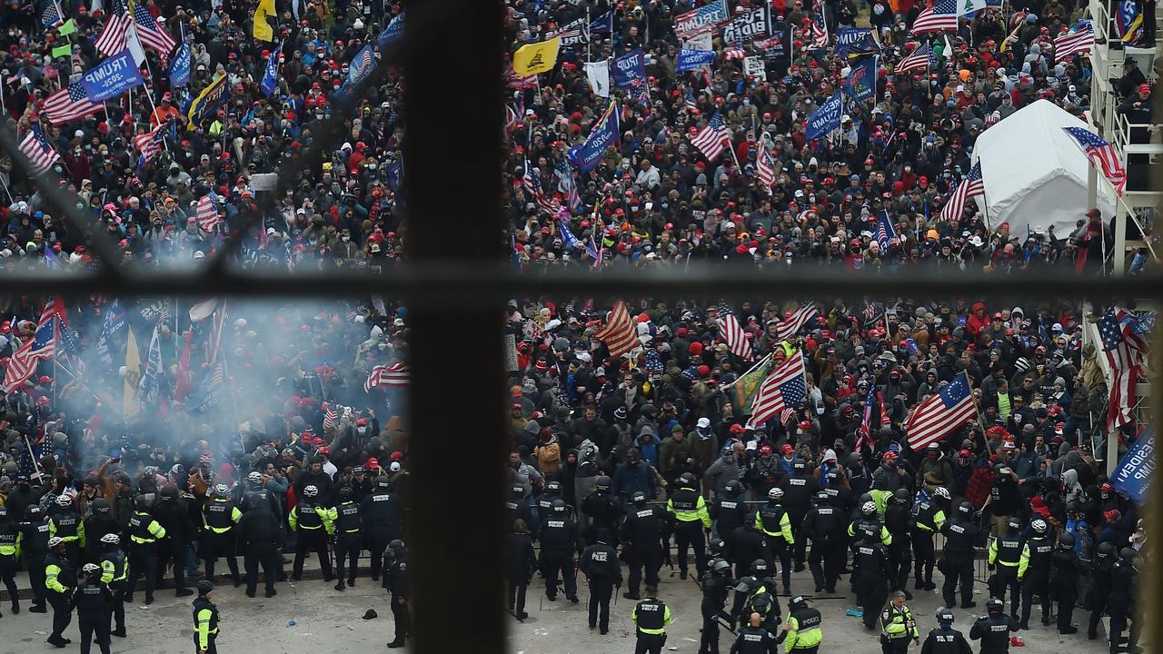 President Donald Trump is refusing to resign over the January 6 riot. Picture: Olivier Douliery/AFP