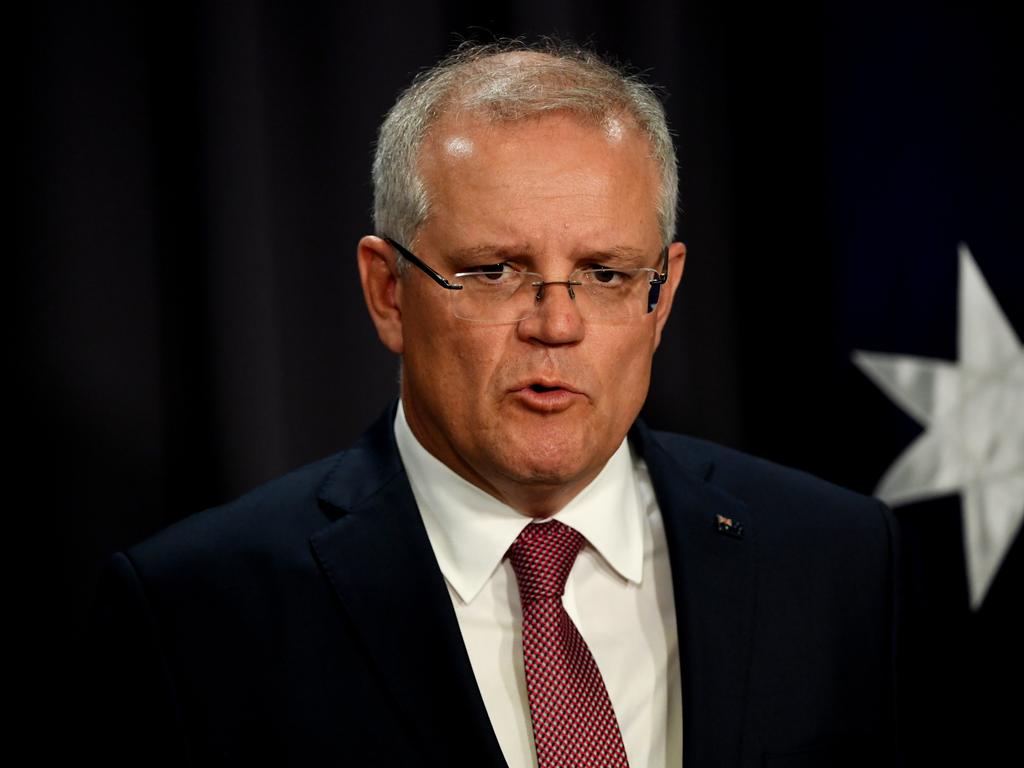 Mr Morrison told Australians not to panic buy yesterday. Picture: Tracey Nearmy/Getty Images.