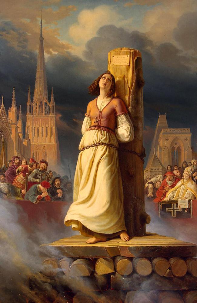 Joan of Arc's Death at the Stake. Image shot 1843. 