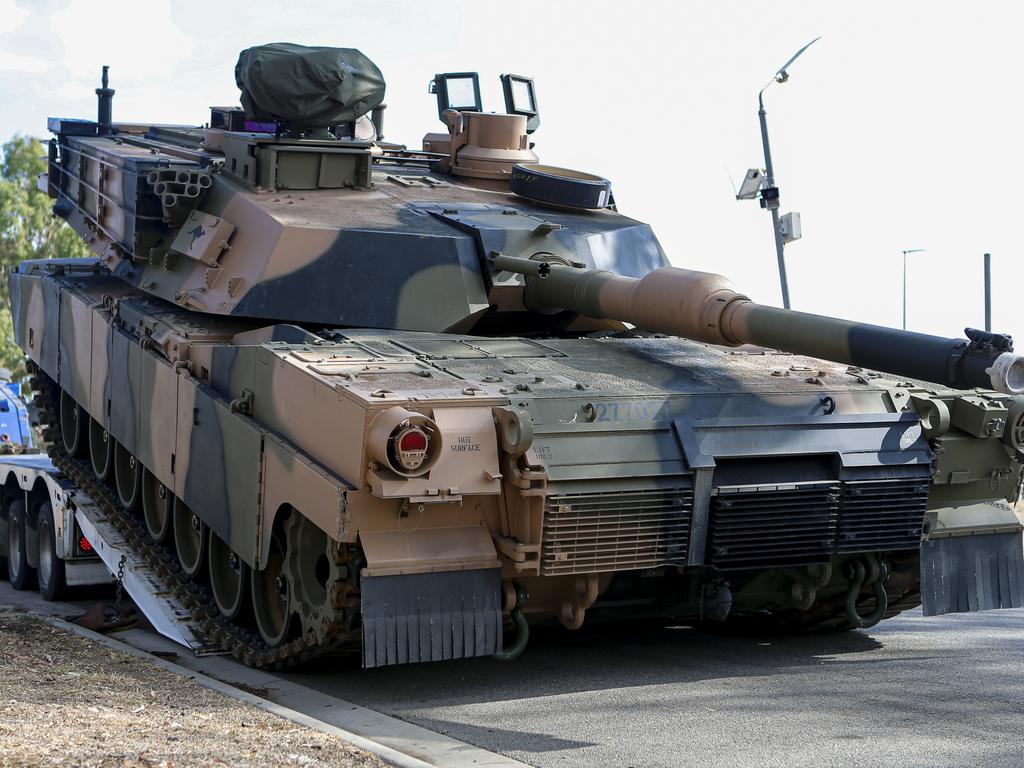 An M1A2 Abrams Tank arrives at Lavarack Barracks, Townsville on 14 November 2024. PHOTO: CPL Guy Sadler