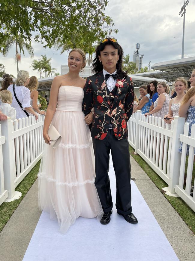 Imogen Atkinson and Zach McKevitt at the 2023 Unity College formal.