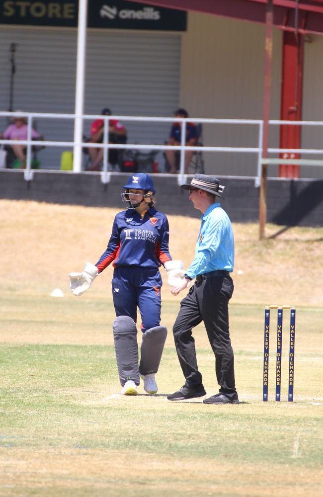 Mikayla Wrigley behind the stumps earlier this season.